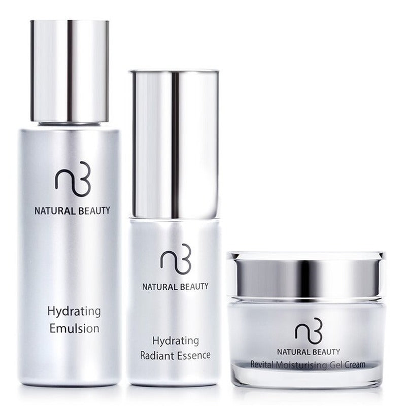 Natural Beauty Travel Set: Hydrating Emulsion 30ml + Hydrating Radiance Essence 14ml + Revital Moisturising Gel Cream 14g 81D401-8 3pcs