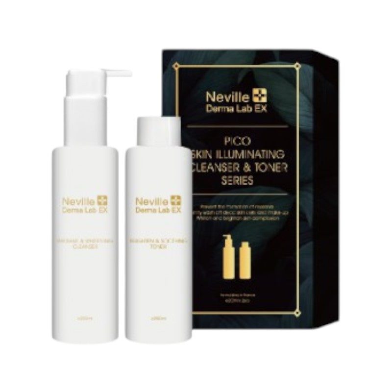 Neville Derma Lab EX PICO Skin Illuminating Cleanser &amp; Toner Series 200ml x 2Pcs