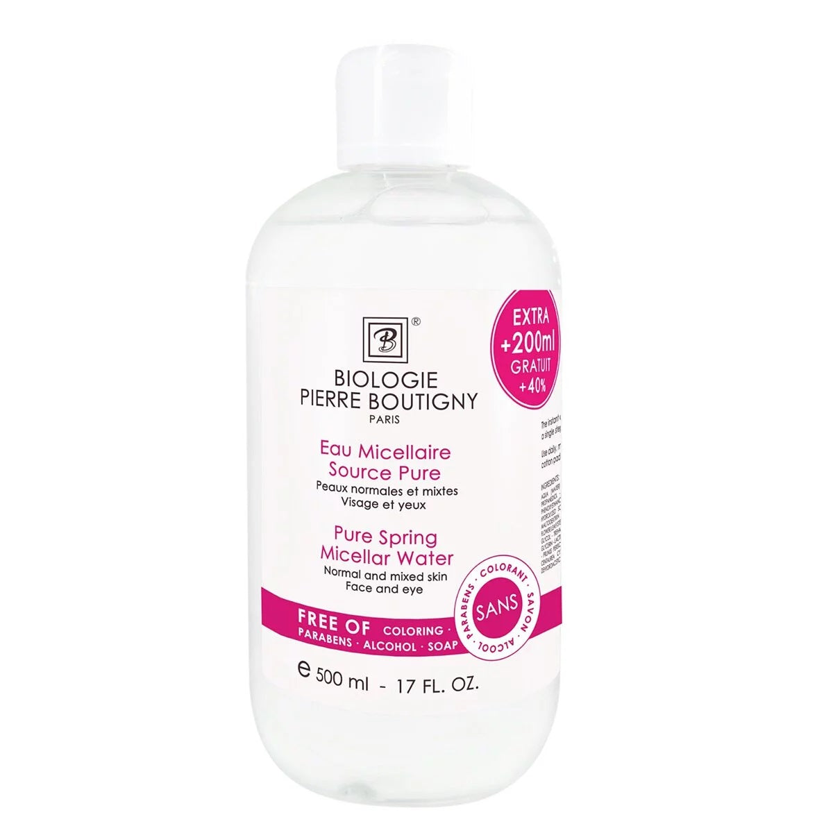 Biologie Pierre Boutigny Pure Spring Micellar Water 500ml