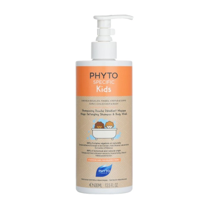 Phyto Specific Kids Magic Detangling Shampoo &amp; Body Wash - Curly, Coiled Hair &amp; Body (For Children 3 Years+) 400ml/13.5oz