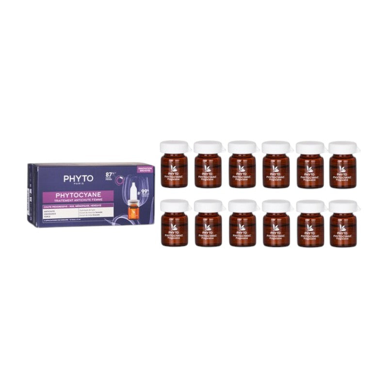 Phyto Phytocyane Anti-Hair Loss Progressive Treatment (For Women) 12x5ml/0.16oz