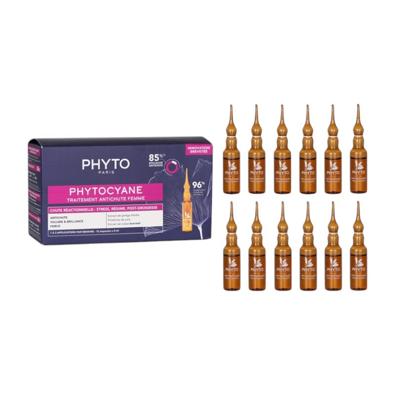 Phyto Phytocyane Anti-Hair Loss Reactional Treatment (For Woman) 12x5ml/0.16oz