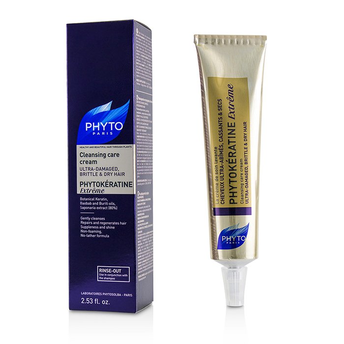 Phyto PhytoKeratine Extreme Cleansing Care Cream (Ultra-Damaged, Brittle &amp; Dry Hair)  P0012 75ml/2.53oz