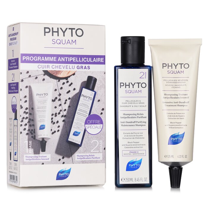 Phyto Phytosquam Kit: Intensive Shampoo 125ml/4.22oz + Purfiying Shampoo 250ml/8.45oz 908751 2pcs