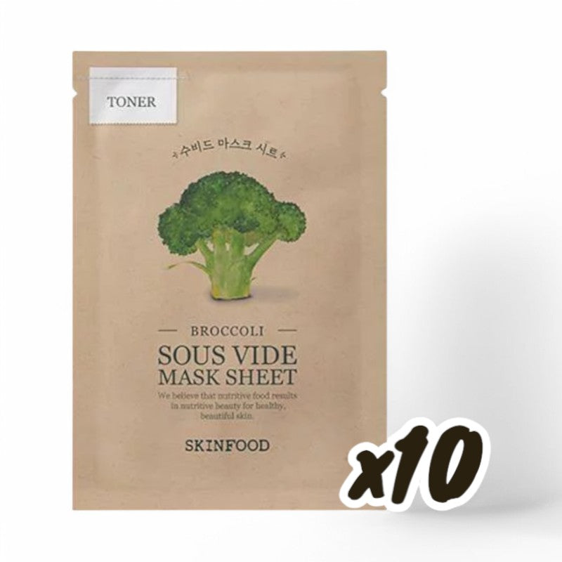 SKINFOOD Sous Vide Mask Set - 10 Types Broccoli 22g x 10 pcs