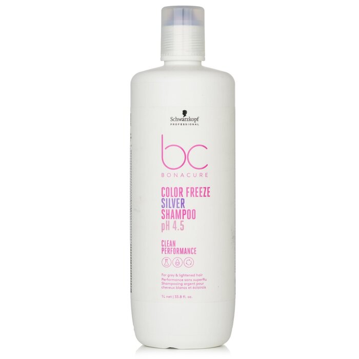 Schwarzkopf BC Bonacure pH 4.5 Color Freeze Silver Shampoo (For Grey & Lightened Hair) 722857 1000ml/33.8oz