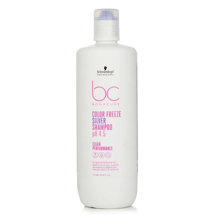 Schwarzkopf BC Bonacure pH 4.5 Color Freeze Silver Shampoo (For Grey & Lightened Hair) 722857 1000ml/33.8oz