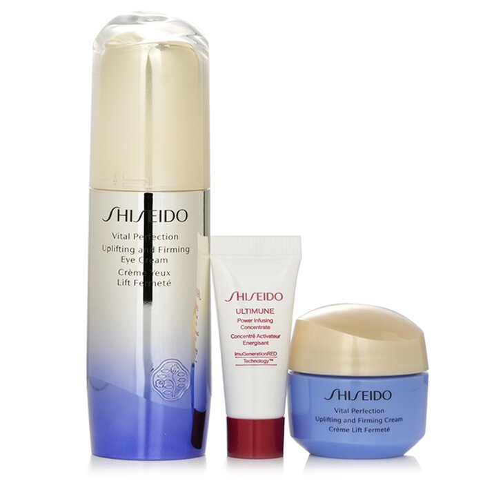 SHISEIDO Lifting &amp; Firming Program For Eyes Set: Vital Eye Cream 15ml+ Ultimune Concentrate 5ml  + Vital Cream 15ml  069223 3pcs