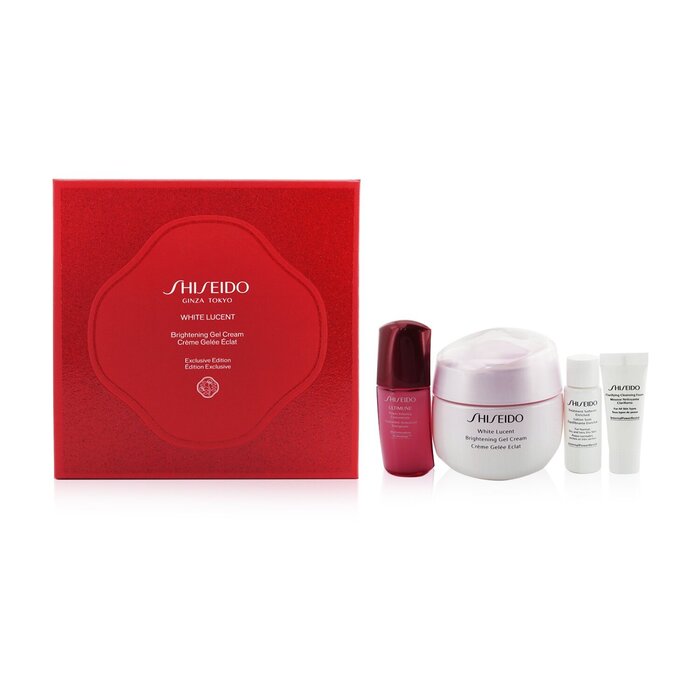 SHISEIDO White Lucent Holiday Set: Gel Cream 50ml + Cleansing Foam 5ml + Softener Enriched 7ml + Ultimune Concentrate 10ml 1955950 4pcs