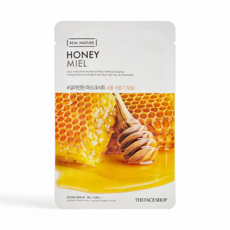 THE FACE SHOP Real Nature Face Mask 1pc (20 Types) 20g Honey