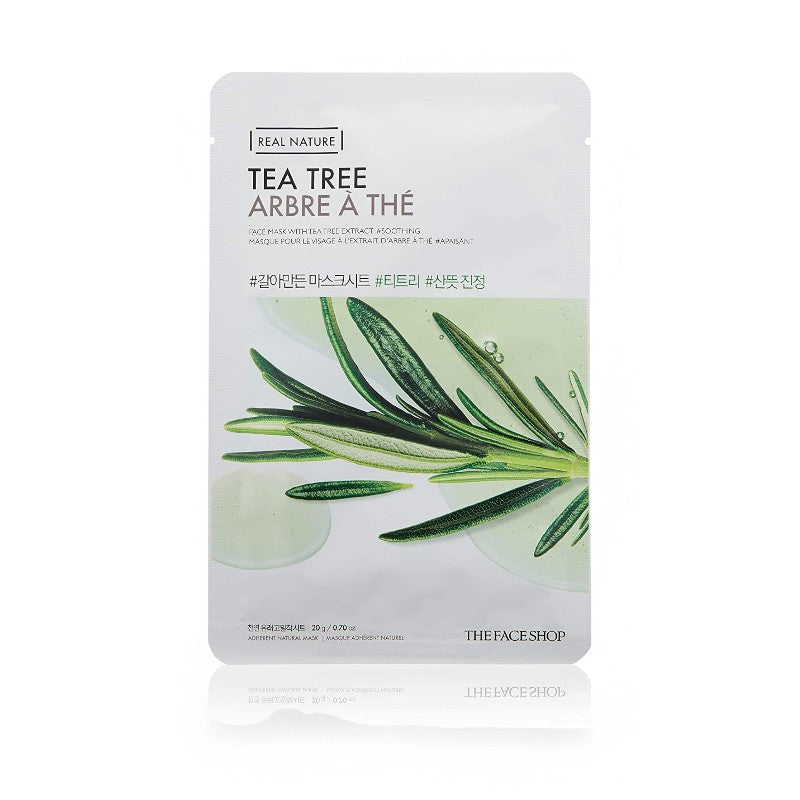 THE FACE SHOP Real Nature Face Mask 1pc (20 Types) 20g Tea Tree