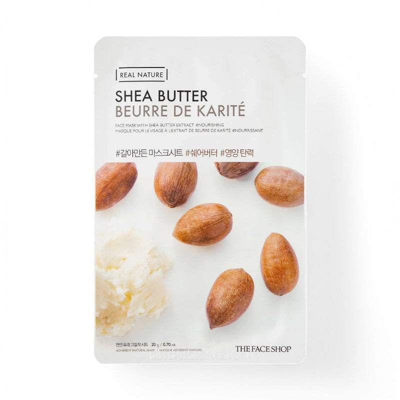 THE FACE SHOP Real Nature Face Mask 1pc (20 Types) 20g Shea Butter