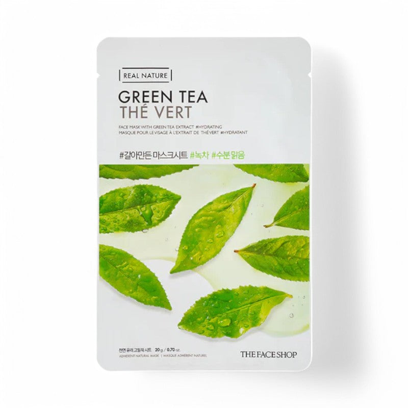 THE FACE SHOP Real Nature Face Mask 1pc (20 Types) 20g Green Tea