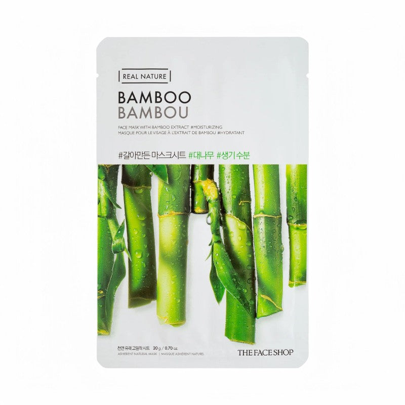 THE FACE SHOP Real Nature Face Mask 1pc (20 Types) 20g Bamboo