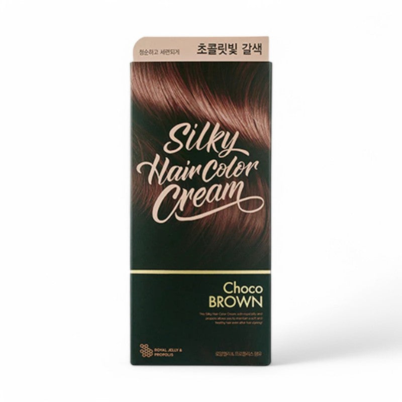 THE FACE SHOP Stylist Silky Hair Color Cream - 7 Colors Choco Brown