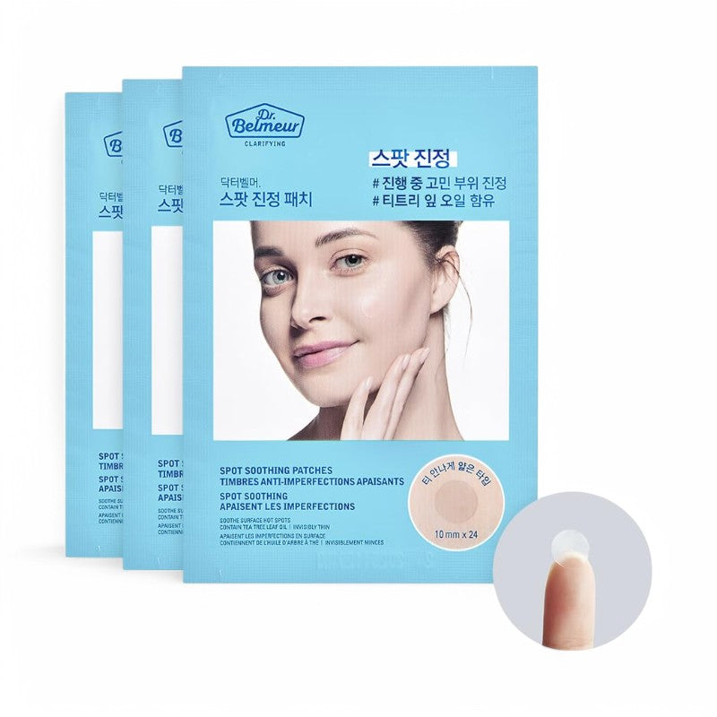 THE FACE SHOP Dr. Belmeur Clarifying Spot Soothing Patches Set 24 patches x 3 pcs