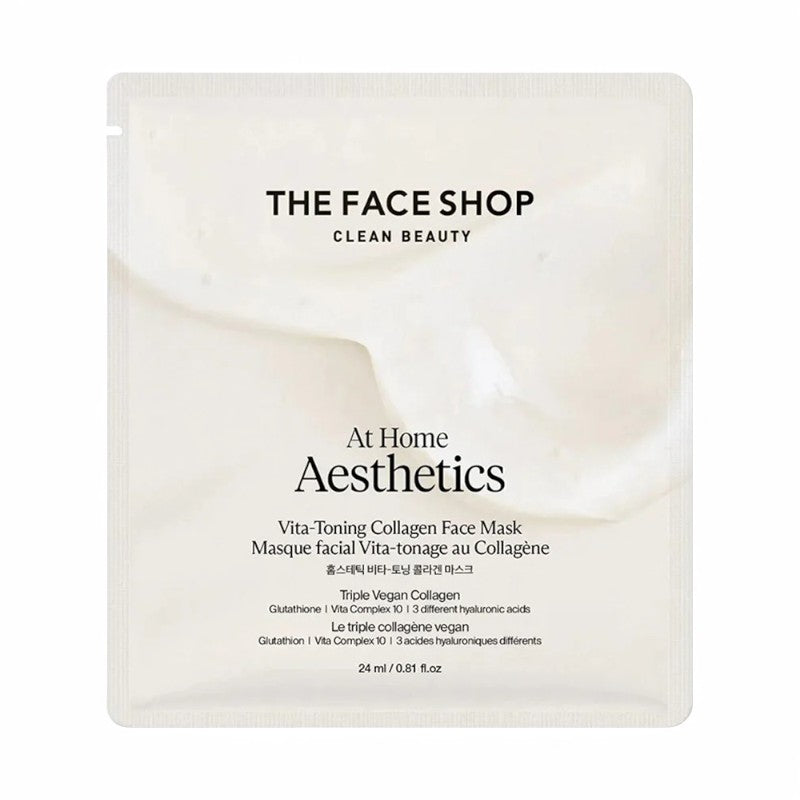 THE FACE SHOP At Home Aesthetics Mask Sheet - 3 Types Vita-Toning Collagen