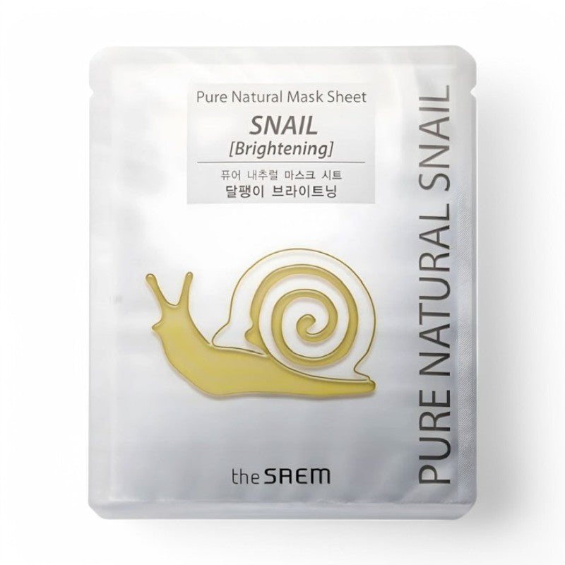 The Saem Pure Natural Mask Sheet - 3 Types Snail Brightening 1pc