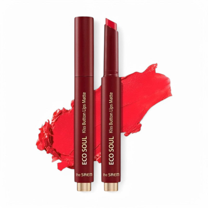 The Saem Eco Soul Kiss Button Lips Matte - 5 Colors 