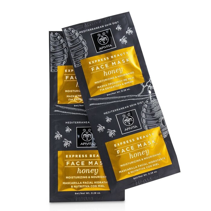 Apivita Express Beauty Face Mask with Honey (Moisturizing &amp; Nourishing) 06113 6x(2x8ml)