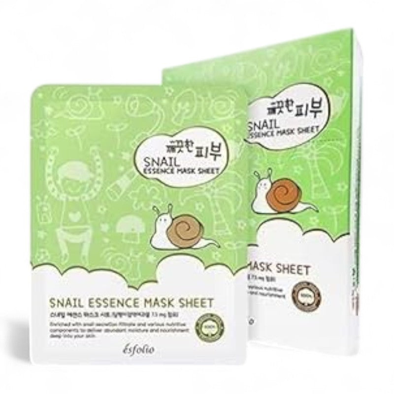 esfolio Pure Skin Snail Essence Mask Sheet Set 10pcs 25ml x 10pcs