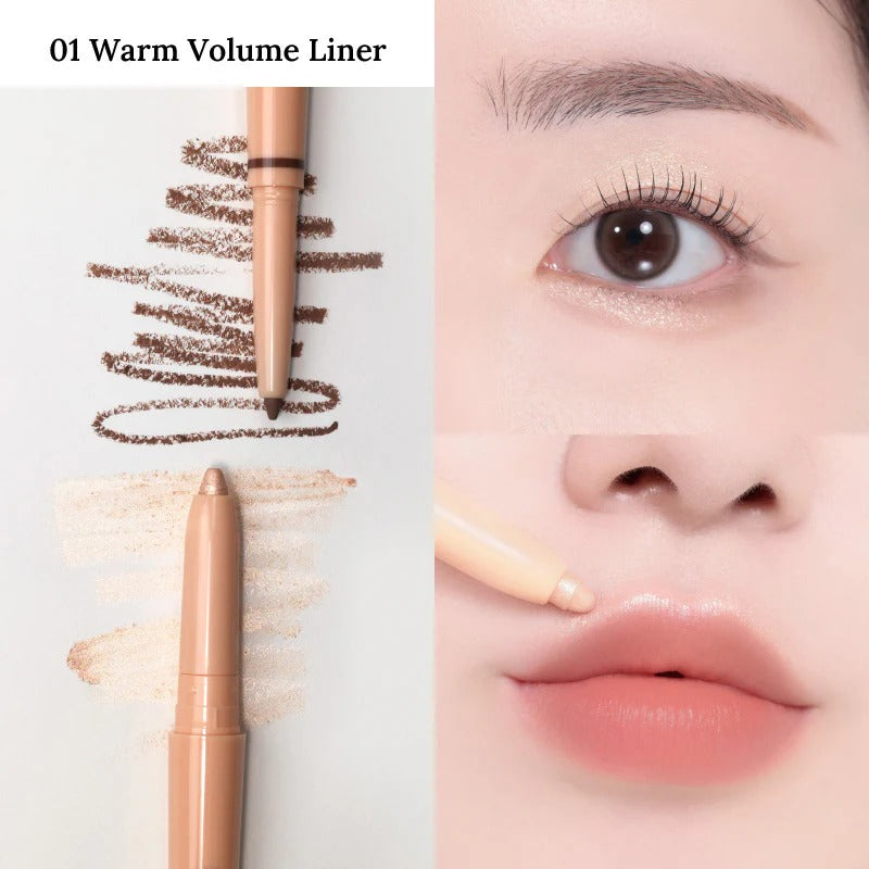 NEW DEPTH DUAL COLOR STICK 01 WARM VOLUME LINER