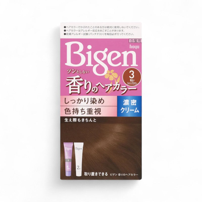 hoyu Bigen Fragrant Cream Type Hair Color 3 Bright Light Brown
