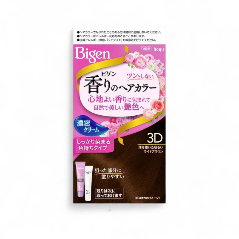hoyu Bigen Fragrant Cream Type Hair Color 3D Calm Bright Light Brown