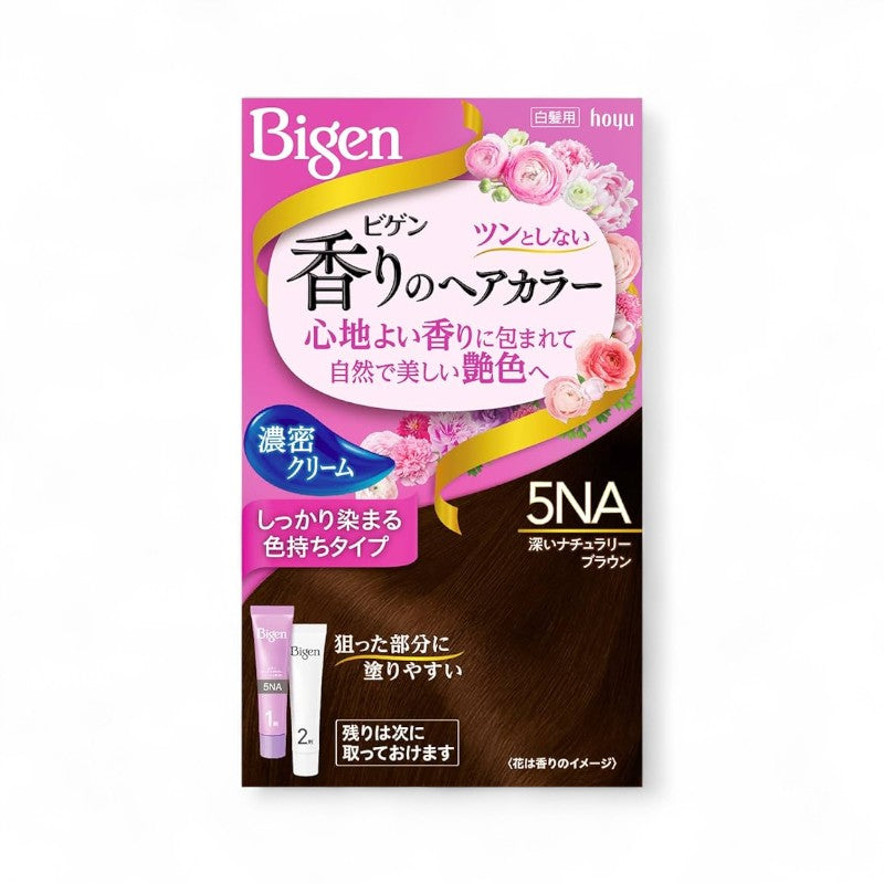 hoyu Bigen Fragrant Cream Type Hair Color 5NA Deep Natural Brown