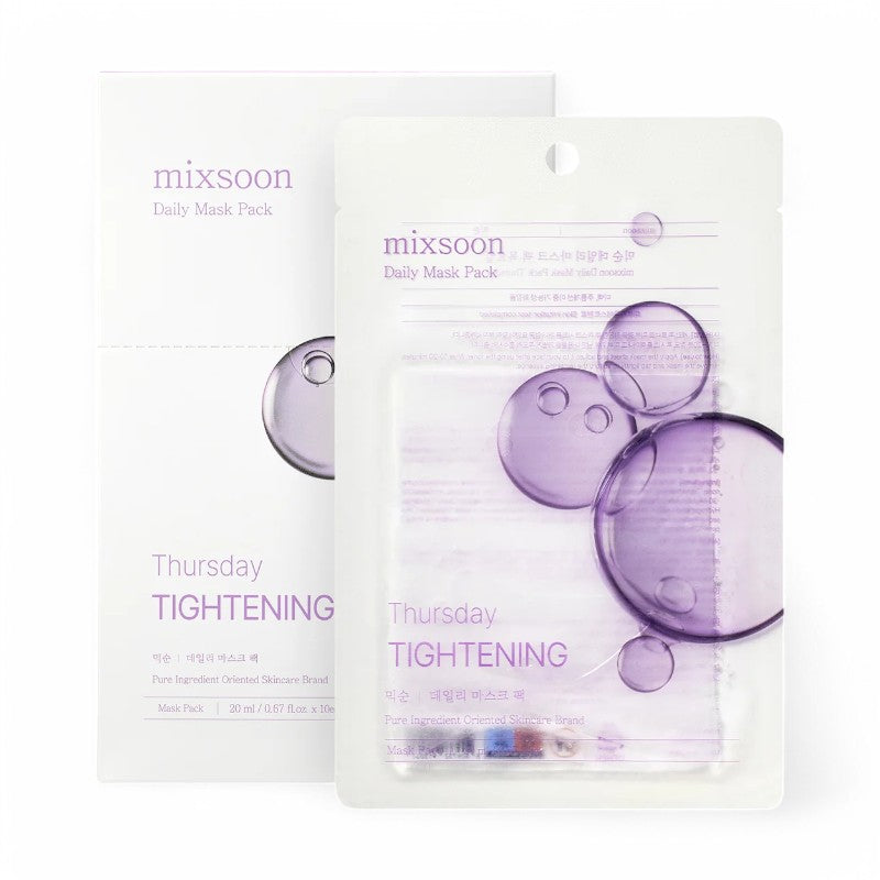 mixsoon Daily Mask Pack 10 Sheets Set - 7 Types Thursday Tightening